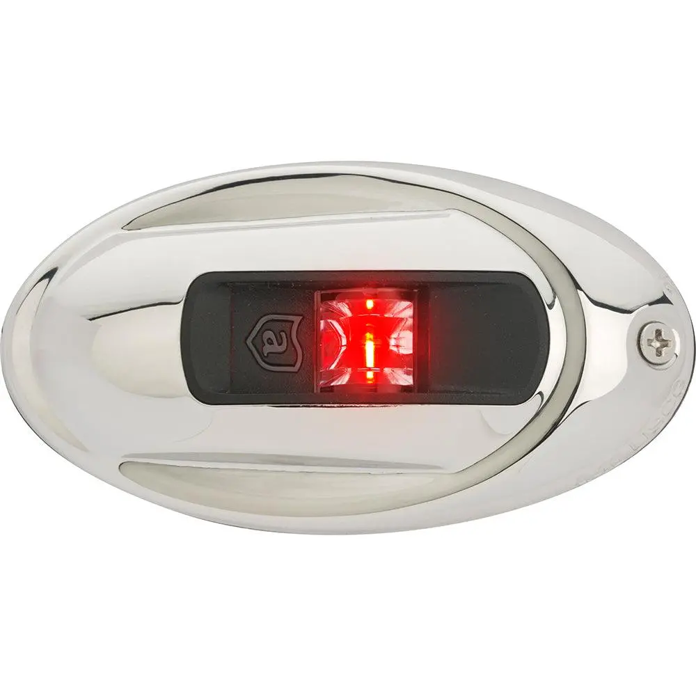 Attwood Lightarmor Vertical Surface Mount Navigation Light - Oval - Port (Red) - Stainless Steel - 2Nm [Nv4012ssr-7] 1