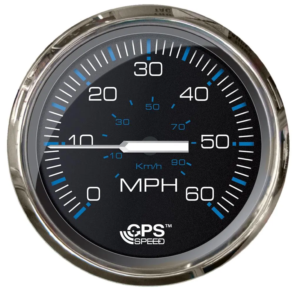 Faria Chesepeake Black 4" Studded Speedometer - 60Mph (Gps) [33749] 1