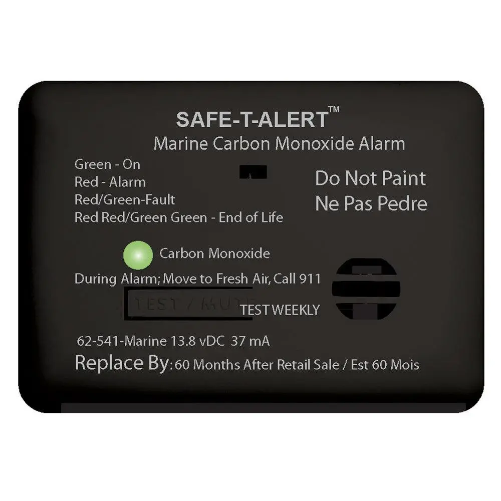 Safe-T-Alert 62 Series Carbon Monoxide Alarm - 12V - 62-541-Marine - Surface Mount - Black [62-541-Marine-Bl] 1