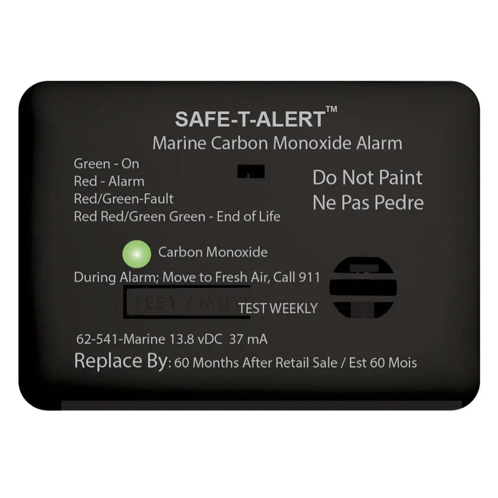 Safe-T-Alert 62 Series Carbon Monoxide Alarm W/Relay - 12V - 62-541-R-Marine - Surface Mount - Black [62-541-R-Marine-Bl] 1