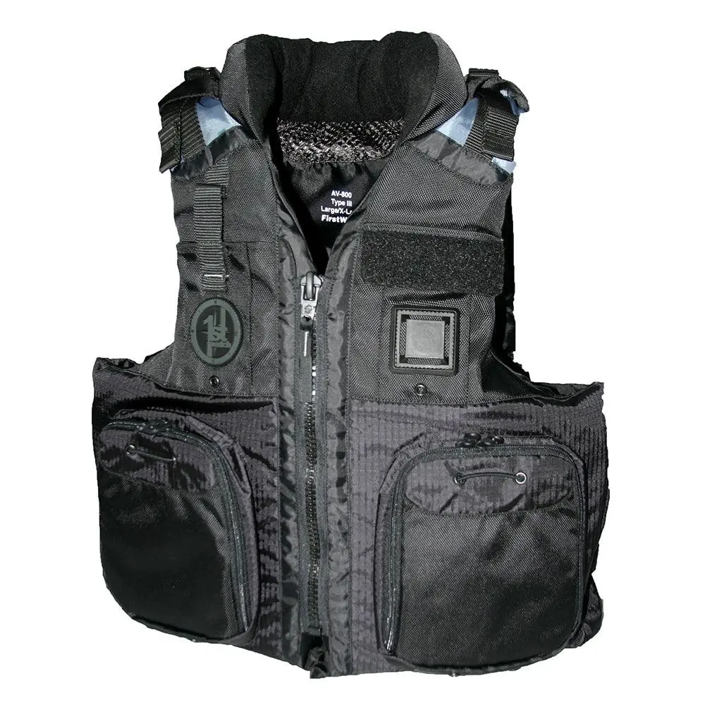 First Watch Av-800 Four Pocket Flotation Vest - Black - Xxl To 3Xl [Av-800-Bk-2Xl/3Xl] 1