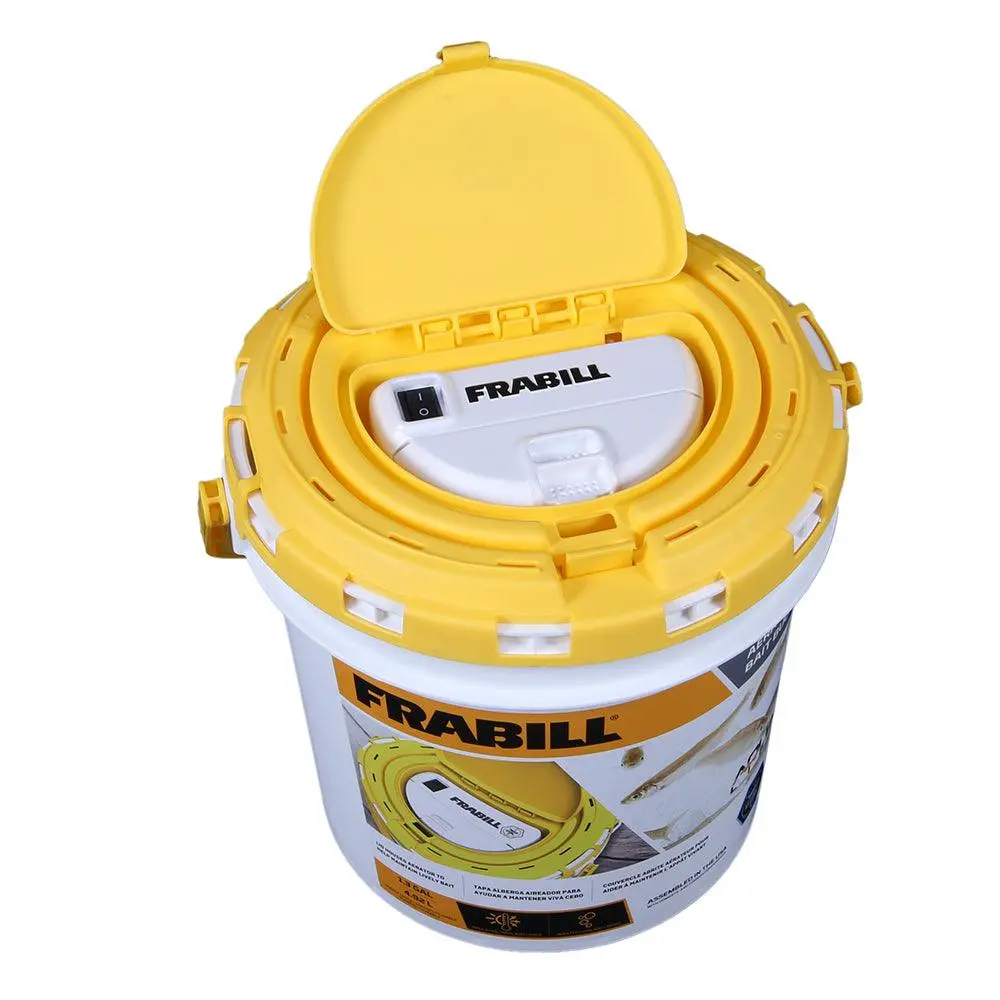 Frabill Dual Fish Bait Bucket W/Aerator Built-In [Pmc4825] 1